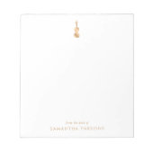 Gouden Viool Eenvoudig Elegant Notitieblok (Voorkant)
