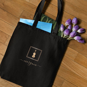Gouden Viool Elegante Muzikant Tote Bag