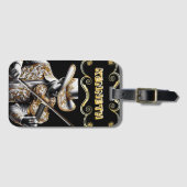 Gouden viool Kenmerken Cowboy Engraving Bagagelabel (Voorkant (horizontaal))