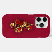 Gouden Vioolsleutel met Rozenbloemen Case-Mate iPhone Case (Achterkant (horizontaal))