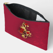 Gouden Vioolsleutel met Rozenbloemen Etui (Open)