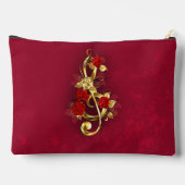 Gouden Vioolsleutel met Rozenbloemen Etui (Achterkant)