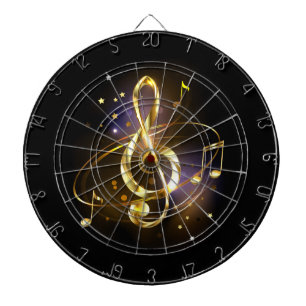 Gouden Vioolsleutel Muziek Dartbord