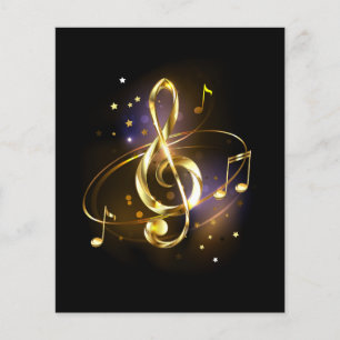 Gouden Vioolsleutel Muziek Flyer