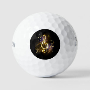 Gouden Vioolsleutel Muziek Golfballen