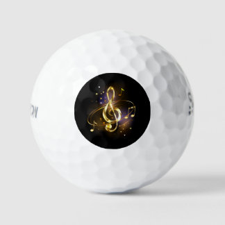 Gouden Vioolsleutel Muziek Golfballen
