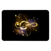 Gouden Vioolsleutel Muziek Magneet (Horizontaal)