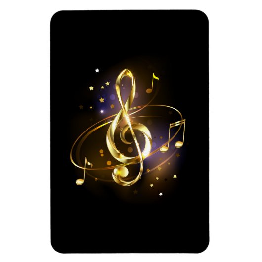 Gouden Vioolsleutel Muziek Magneet (Verticaal)
