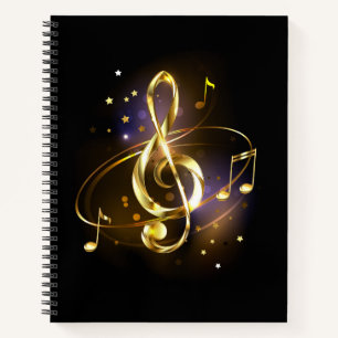Gouden Vioolsleutel Muziek Notitieboek