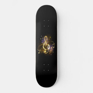 Gouden Vioolsleutel Muziek Persoonlijk Skateboard