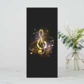 Gouden Vioolsleutel Muziek Programmakaart (Staand voorkant)