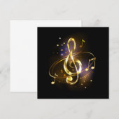Gouden Vioolsleutel Muziek Save The Date (Voorkant / Achterkant)