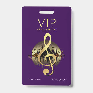 Gouden Vioolsleutel VIP All-Access Deep Purple Lux Badge