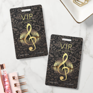 Gouden Vioolsleutel VIP All-Access Elegante Sierob Badge