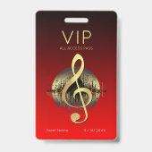 Gouden Vioolsleutel VIP All Access Vet Verloop Badge (Voorzijde)