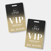 Gouden VIP All Access Pass-evenement Badge (Voor- en achterkant)