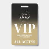 Gouden VIP All Access Pass-evenement Badge (Achterkant)