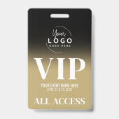 Gouden VIP All Access Pass-evenement Badge (Voorzijde)