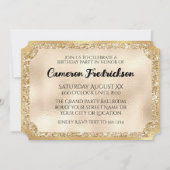 Gouden VIP-evenementticket Kaart (Achterkant)