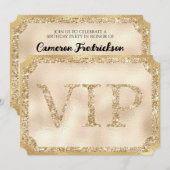 Gouden VIP-evenementticket Kaart (Voorkant / Achterkant)