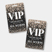 Gouden VIP-Event Badge (Voor- en achterkant)