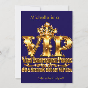 Gouden VIP Mijlpaal Verjaardagsuitnodiging Kaart