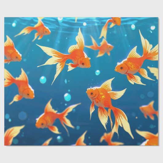 Gouden Vis Cadeaupapier (Vlak)