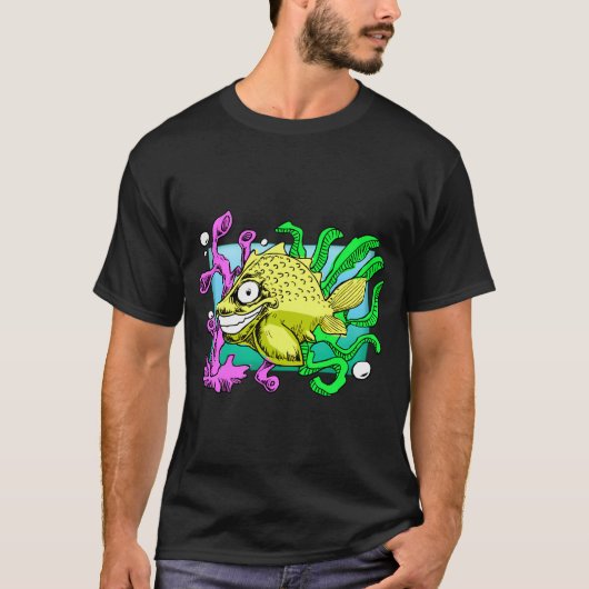 Gouden vis in aquarium t-shirt (Voorkant)