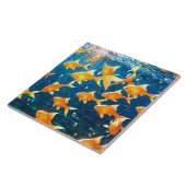 Gouden vis Keramische Tegel Tegeltje (Zijkant)