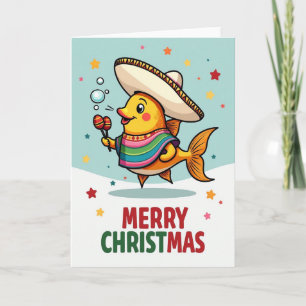 Gouden Vis Kerstkaart Kaart