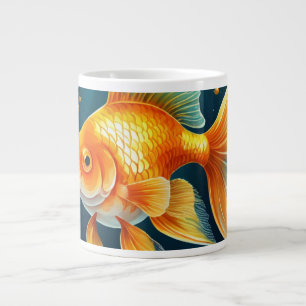 Gouden vis onder water grote koffiekop