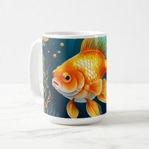 Gouden vis onder water koffiemok