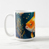 Gouden vis onder water koffiemok (Links)