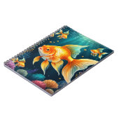 Gouden vis onder water notitieboek (Linkerzijde)