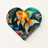 Gouden vis onder water notitieboek (Achterkant)