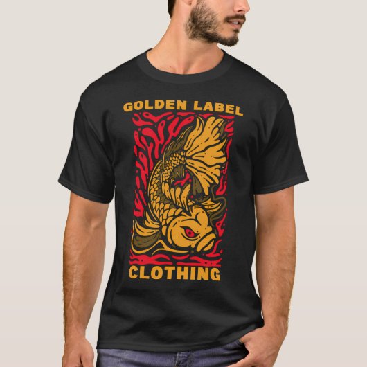 Gouden vis ontwerp t-shirt (Voorkant)