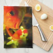 Gouden vis theedoek (Quarter Fold)