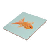 Gouden Vis Waterverf Tropische Zwemoceaan Tegeltje (Zijkant)