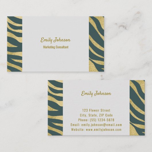 Gouden Visitekaartje voor geavanceerde stijloploss (Voorkant / Achterkant)