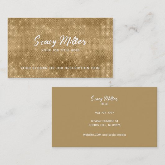  gouden Visitekaartjes (Voorkant / Achterkant)