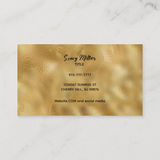gouden Visitekaartjes (Achterkant)