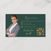 Gouden Visitekaartjes makelaar met QR-code (Achterkant)