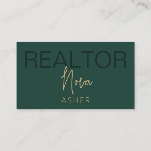 Gouden Visitekaartjes makelaar met QR-code (Voorkant)