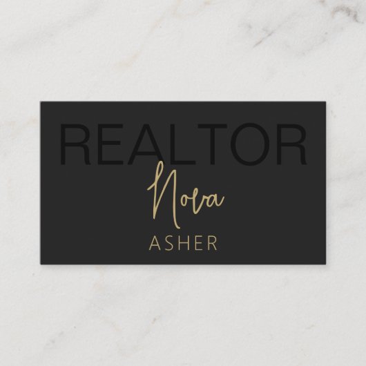 Gouden Visitekaartjes makelaar met QR-code (Voorkant)