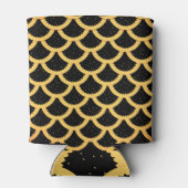 Gouden visschubben, mariene 3D achtergrond. Blikjeskoeler (Achterkant)