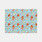 gouden vissen en zeepbellen. fleece deken (Voorkant (Horizontaal))