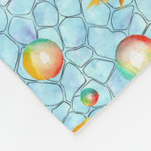 gouden vissen en zeepbellen. fleece deken (Hoek)