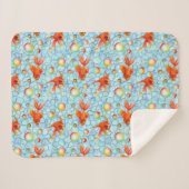 gouden vissen en zeepbellen sherpa deken (Voorkant (horizontaal))