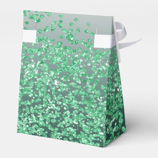 Gouden Vissen & Groene Glitter Verjaardag Bedankdoosjes (Achterkant)