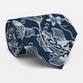 Gouden vissen in bubbels zwembad patroon stropdas (Opgerold)